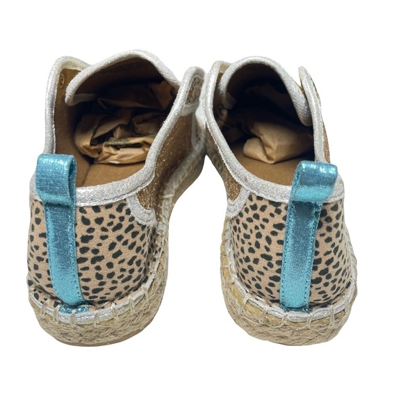 NewMichelle McDowell Kylie Gold Glitter Leopard Print Lace Up Shoes Size 7 - Picture 7 of 10